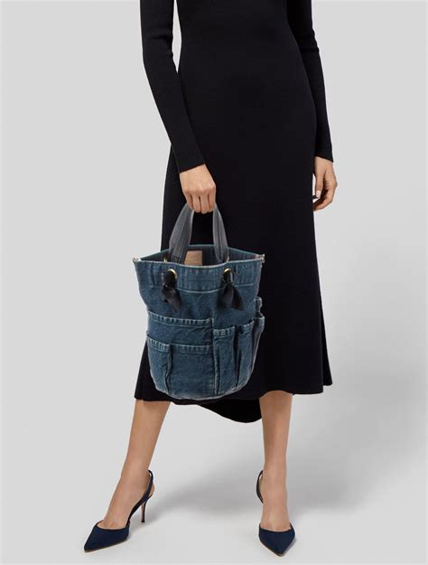 clare v denim bag